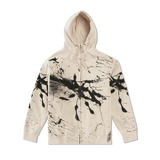 Spyder Zip Up Tech Hood, Bone / Black