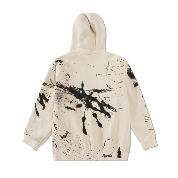 Personal Spyder Zip Up Tech Hood, Bone / Black