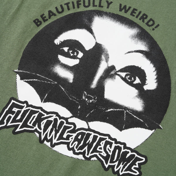 Fucking Awesome Beautifully Weird Tee, Military Green