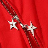 C-Star Double Zip Hoodie, Red