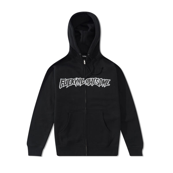 Fucking Awesome Stamp Logo Zip Hood, Black