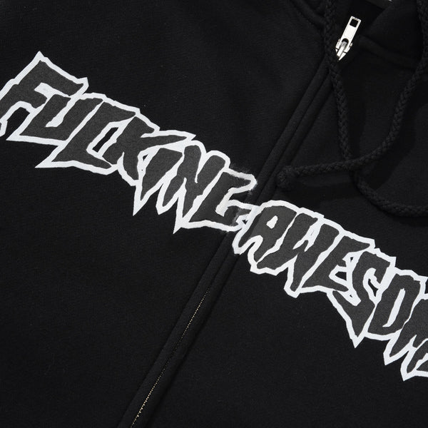 Fucking Awesome Stamp Logo Zip Hood, Black