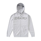 Stamp Logo Zip Hood, Grey Heather