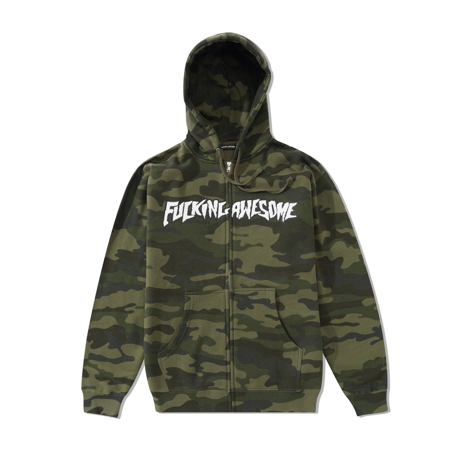 Stamp Logo Zip Hood, Camo