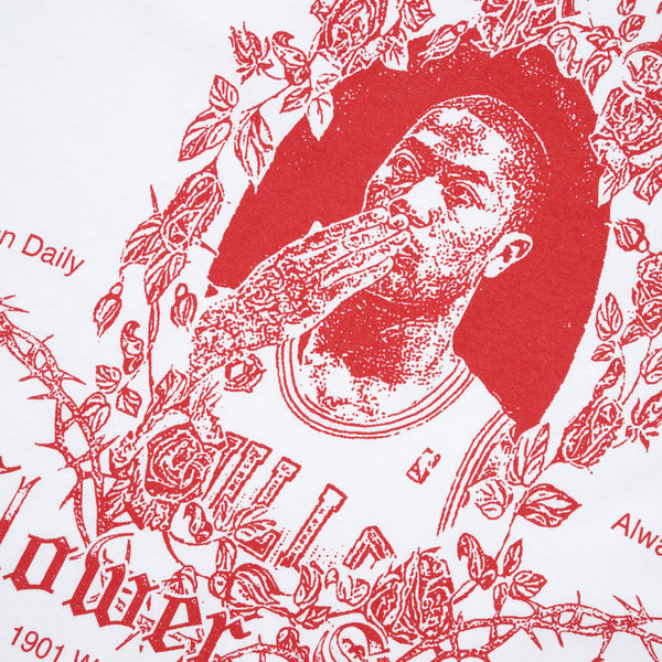 Full Court Press Rose Tee, White
