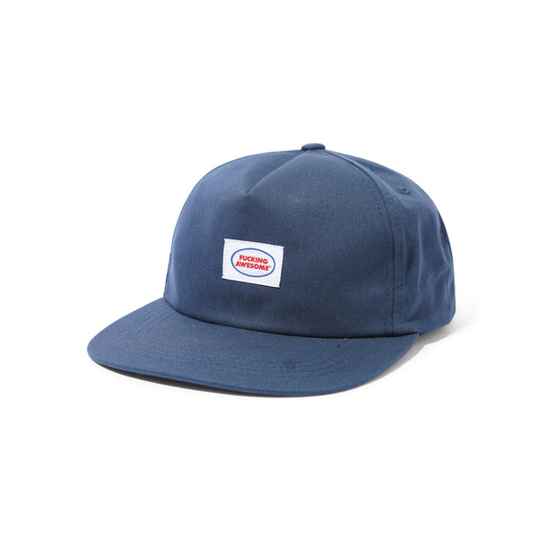 Fucking Awesome Mechanic Unstructured Snapback Hat, Navy