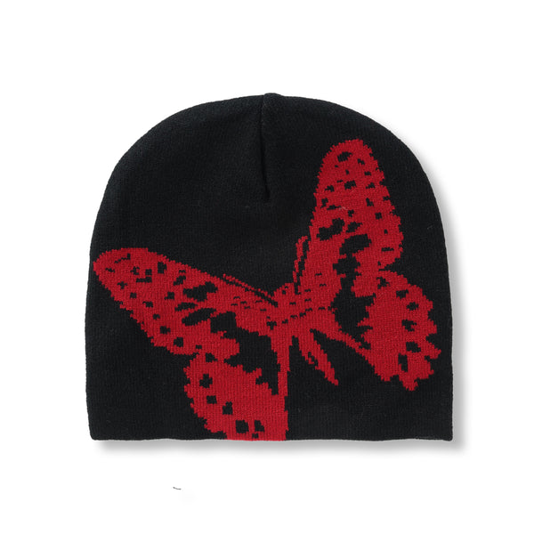 Bye Jeremy Butterfly Beanie, Black