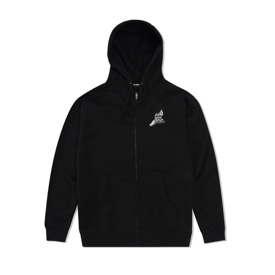 Houses On Fire 2 Zip-Thru Hood, Black