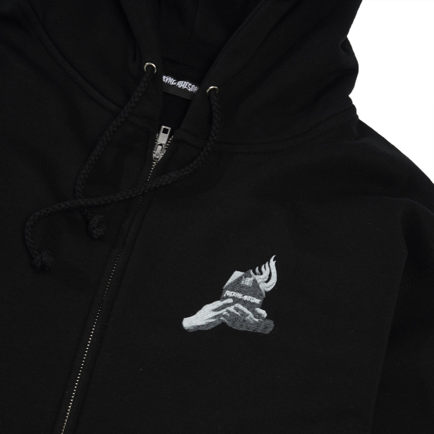 Houses On Fire 2 Zip-Thru Hood, Black