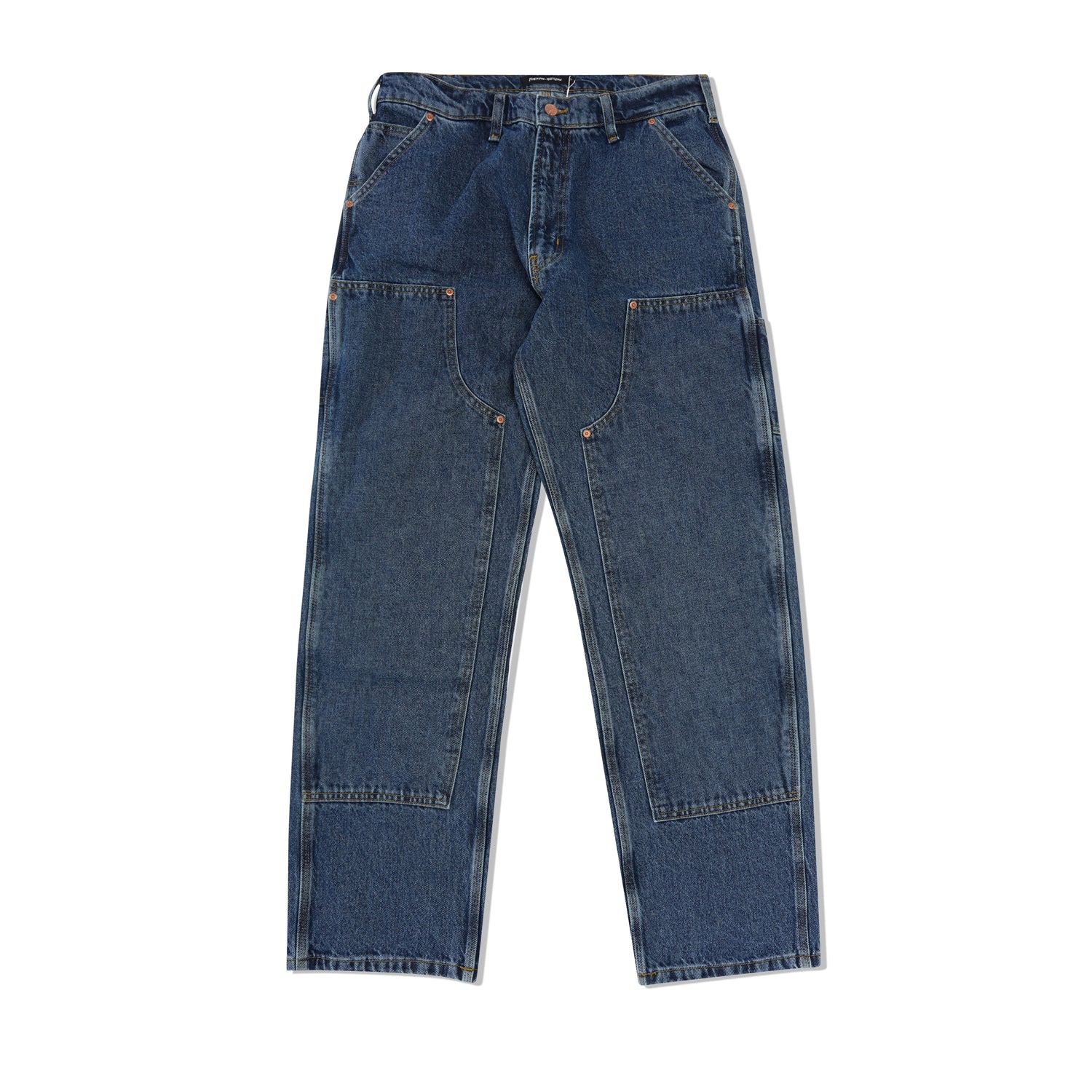 Ave Double Knee Denim Jeans, Blue