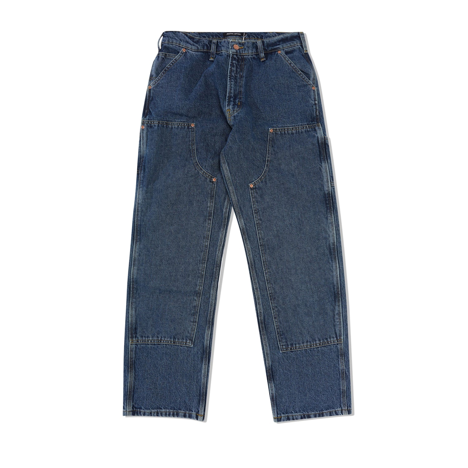 Ave Double Knee Denim Jeans, Blue