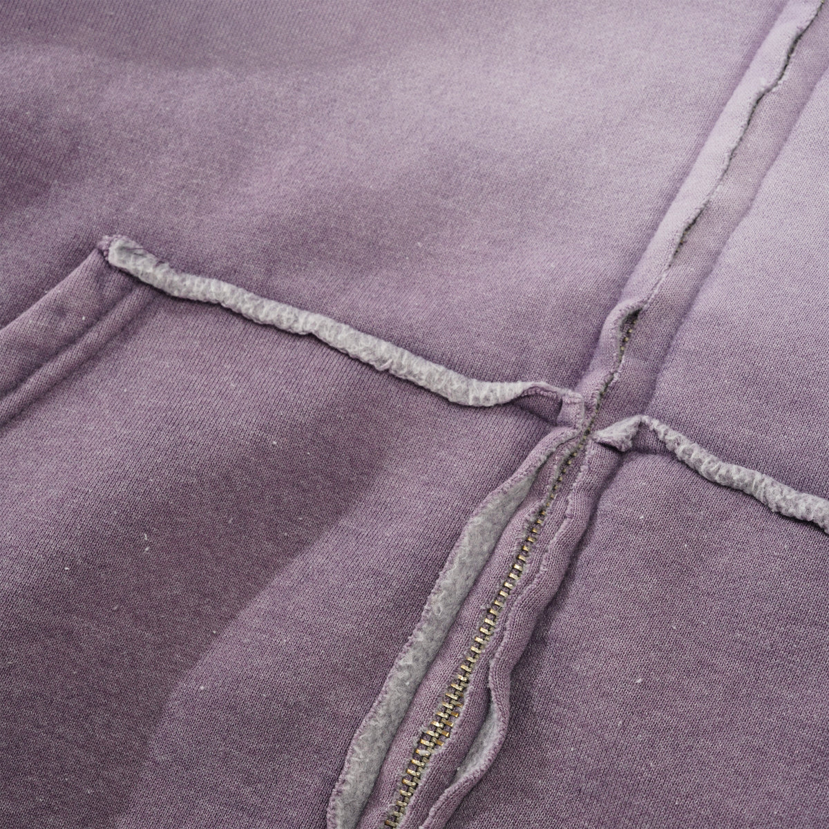 Ombre Zip-Thru Pullover Hood, Purple
