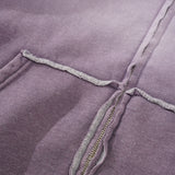 Ombre Zip-Thru Pullover Hood, Purple
