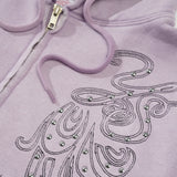 Ombre Zip-Thru Pullover Hood, Purple
