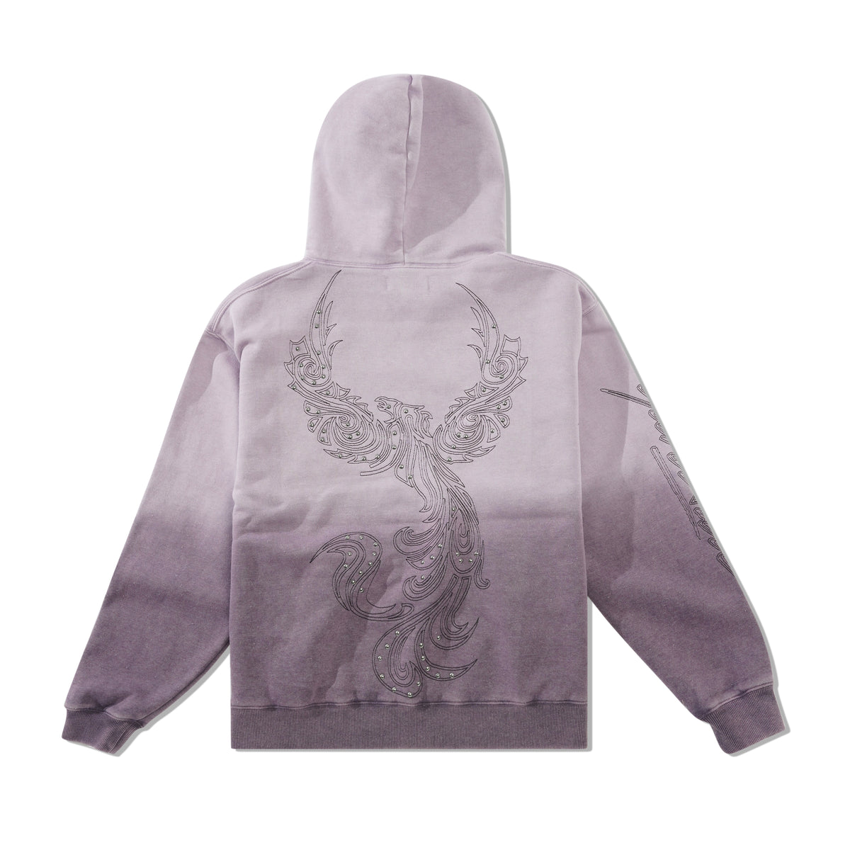 Ombre Zip-Thru Pullover Hood, Purple