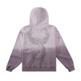 Ombre Zip-Thru Pullover Hood, Purple