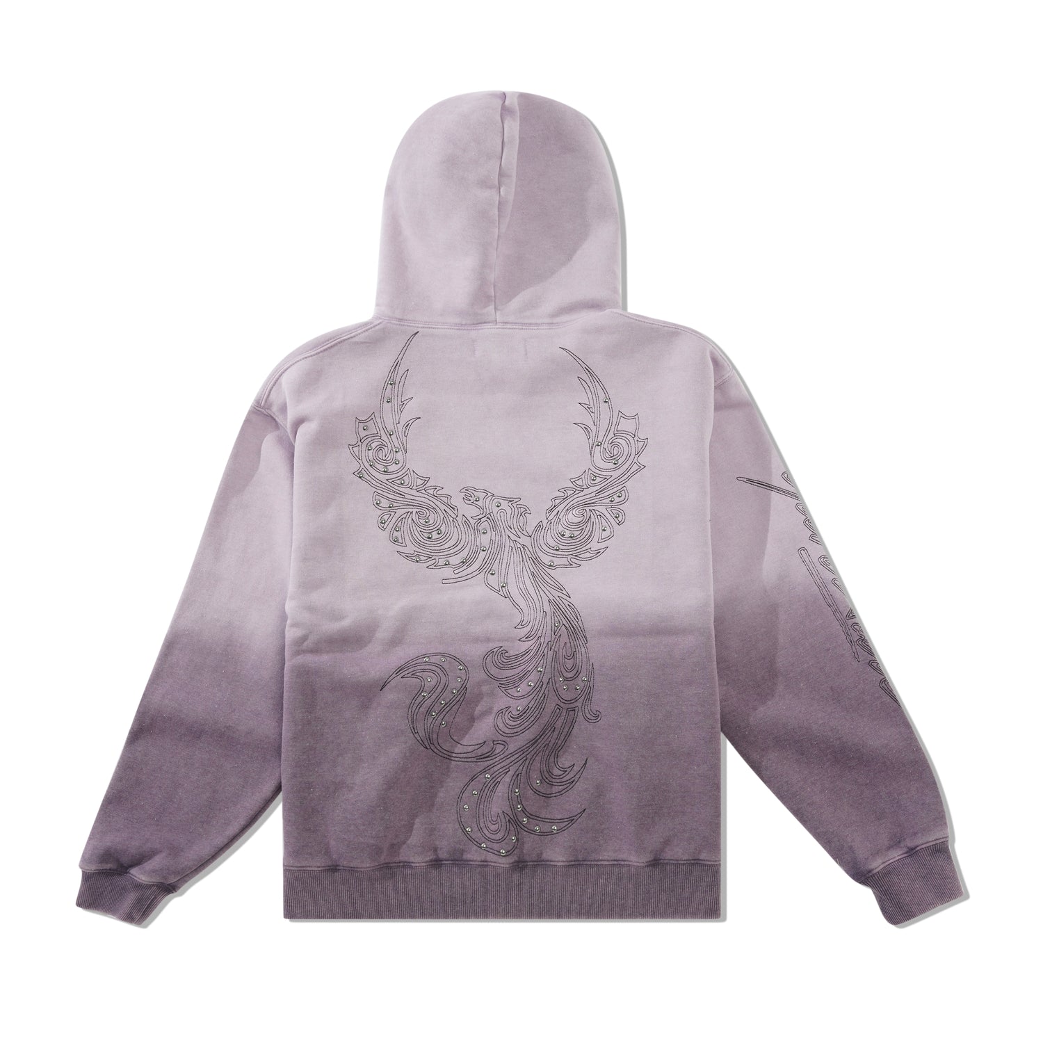 Ombre Zip-Thru Pullover Hood, Purple