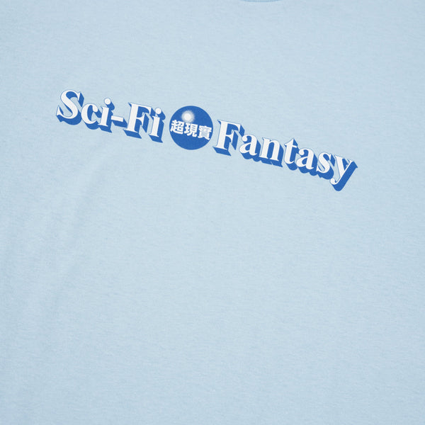 Sci-Fi Fantasy Desk Logo Tee, Powder Blue