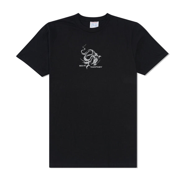 Sci-Fi Fantasy Dragon Tee, Black / Black