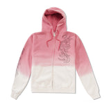 Ombre Zip-Thru Pullover Hood, Pink