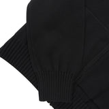Glitz Knitted Zip-Thru Pullover Hood, Black