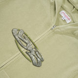 Glitz Knitted Zip-Thru Pullover Hood, Lime