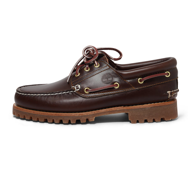 Timberland Authentics 3-Eye Classic Boat Shoe, Medium Brown Nubuck