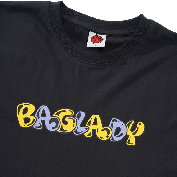 Baglady Overthrow Tee, Charcoal