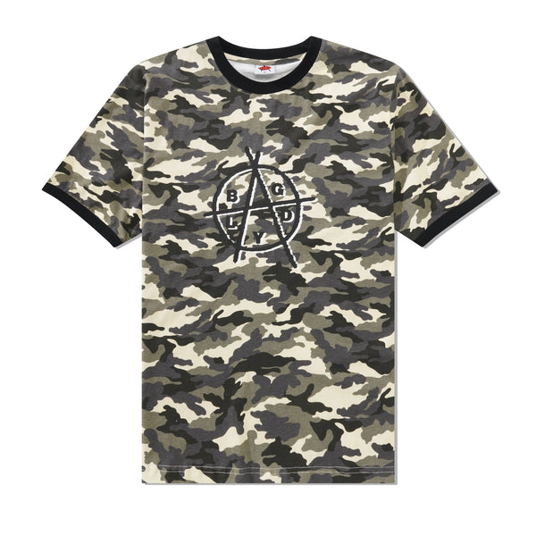 Baglady Bagarchy Ringer Tee, Sand Camo