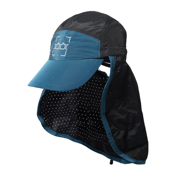 The Trilogy Tapes TTT Neck Cape Trail Cap, Blue / Black