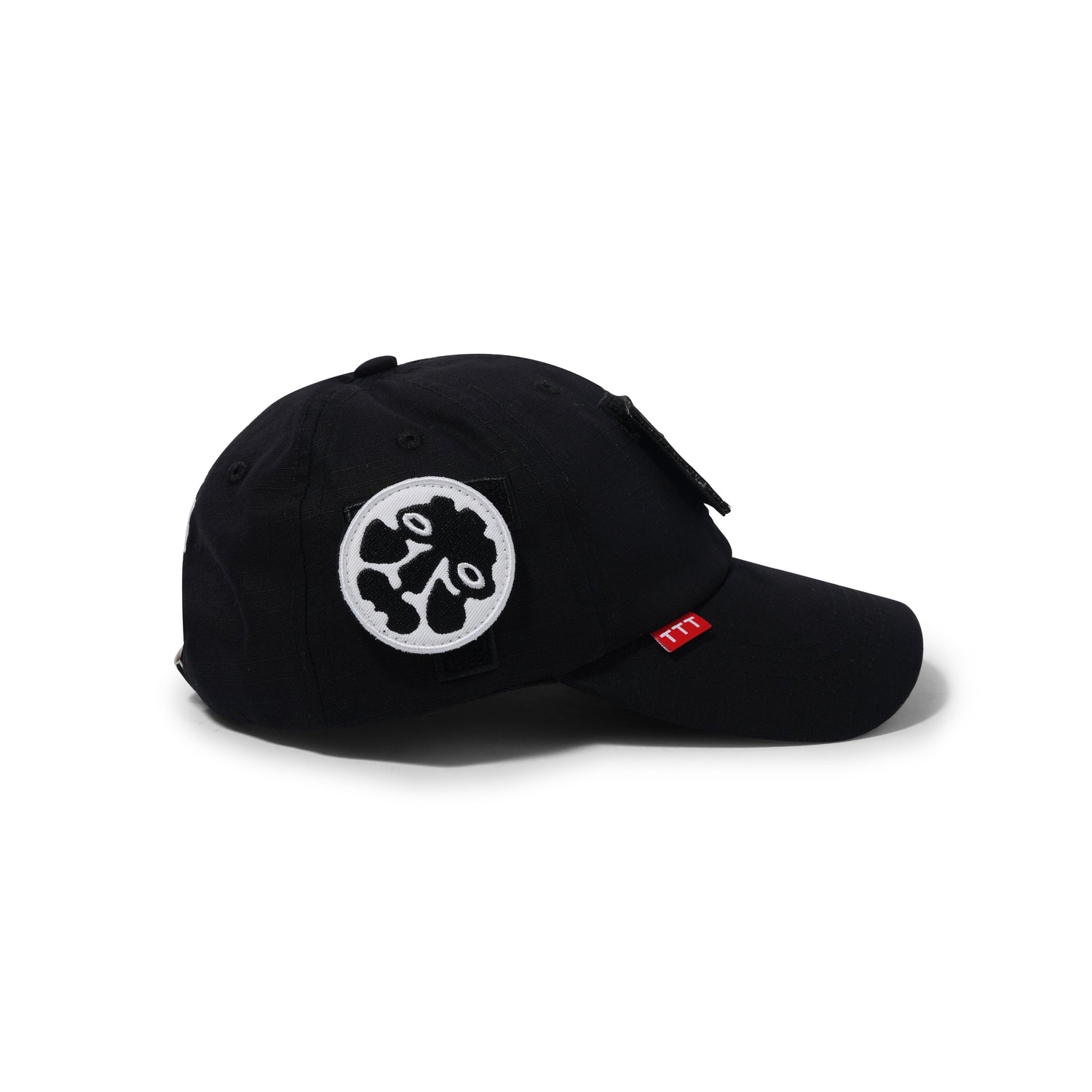 TTT Velcro Patch 6-Panel Cap, Black