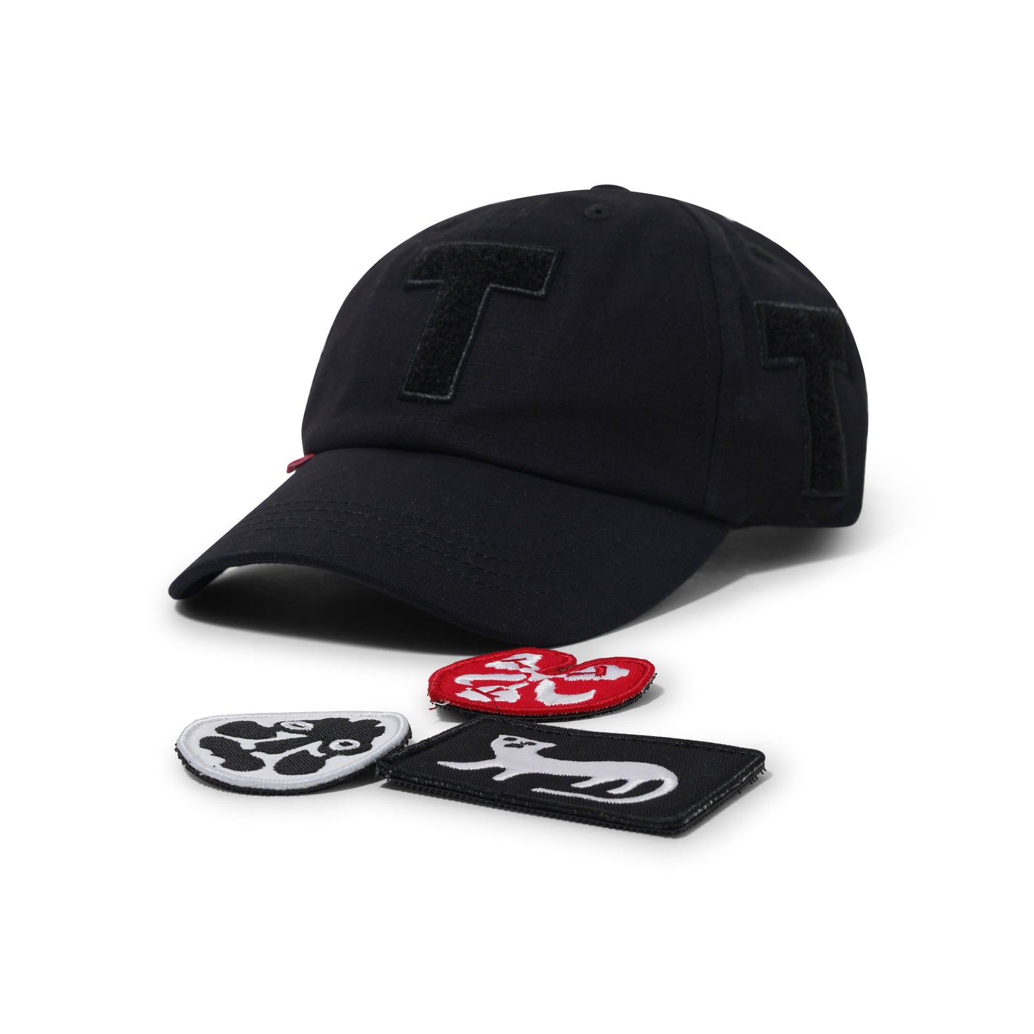 TTT Velcro Patch 6-Panel Cap, Black