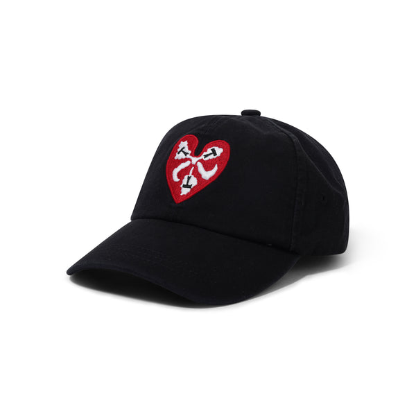 The Trilogy Tapes Heart 6-Panel Cap, Black