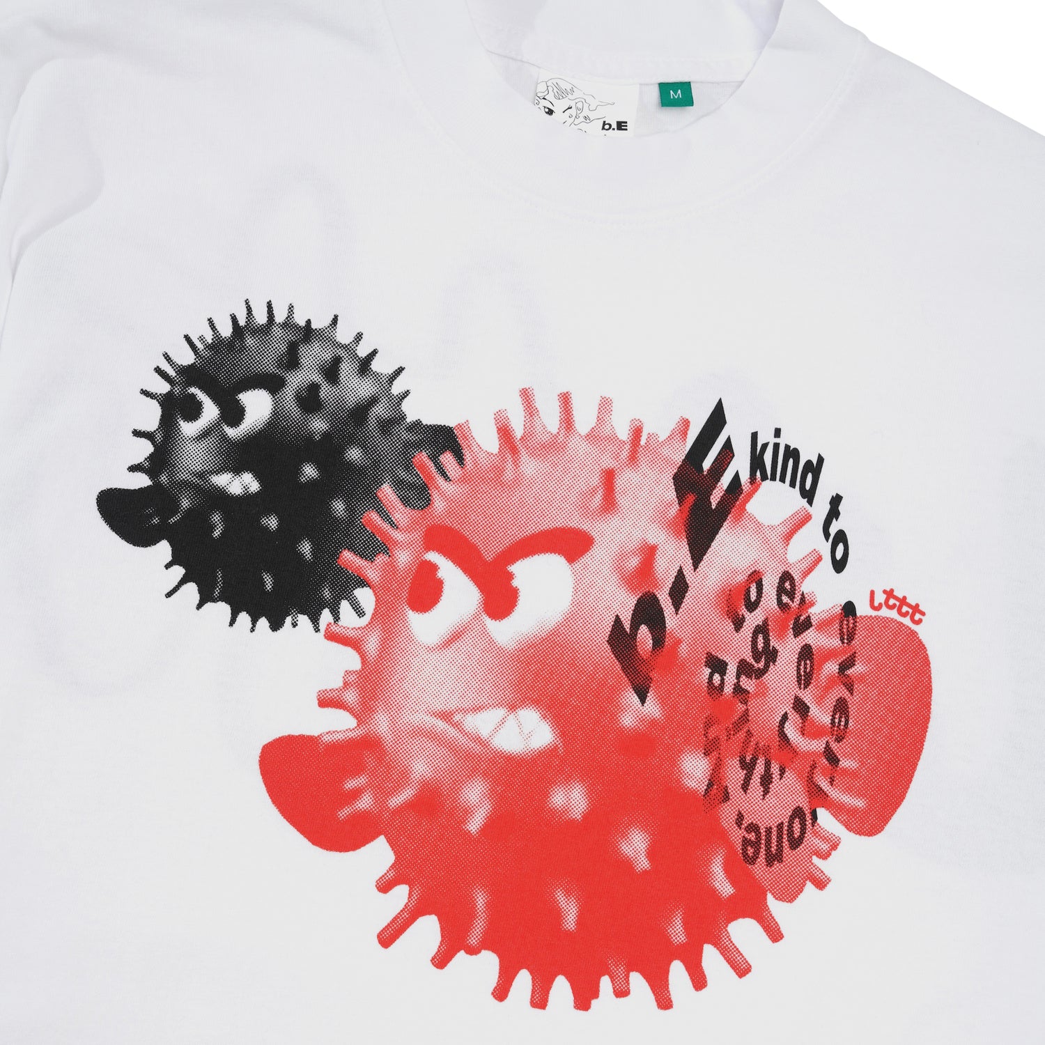 b.Eautiful x LTTT Puffy Fish Tee, White