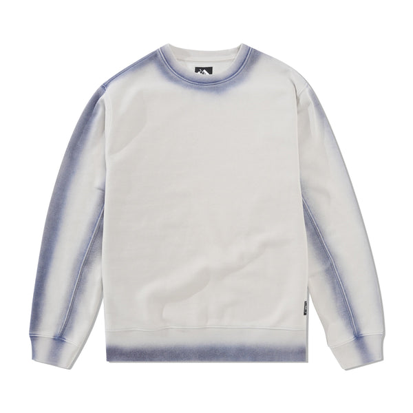 The Trilogy Tapes TTT Overdyed Crewneck Sweatshirt, Grey / Blue