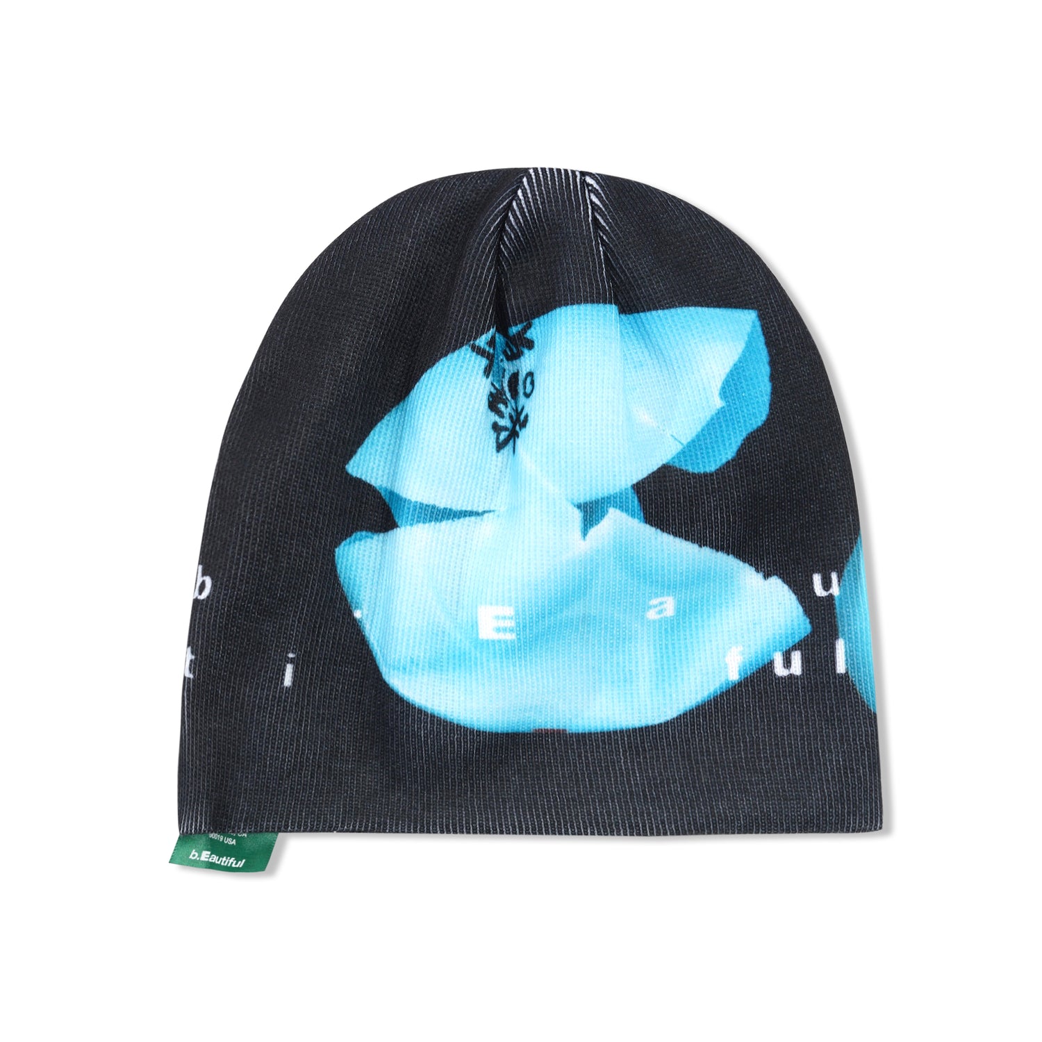 b.Eautiful x LTTT Burst Beanie, Black / Light Blue