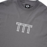 Cross Lattice L/S Tee, Charcoal