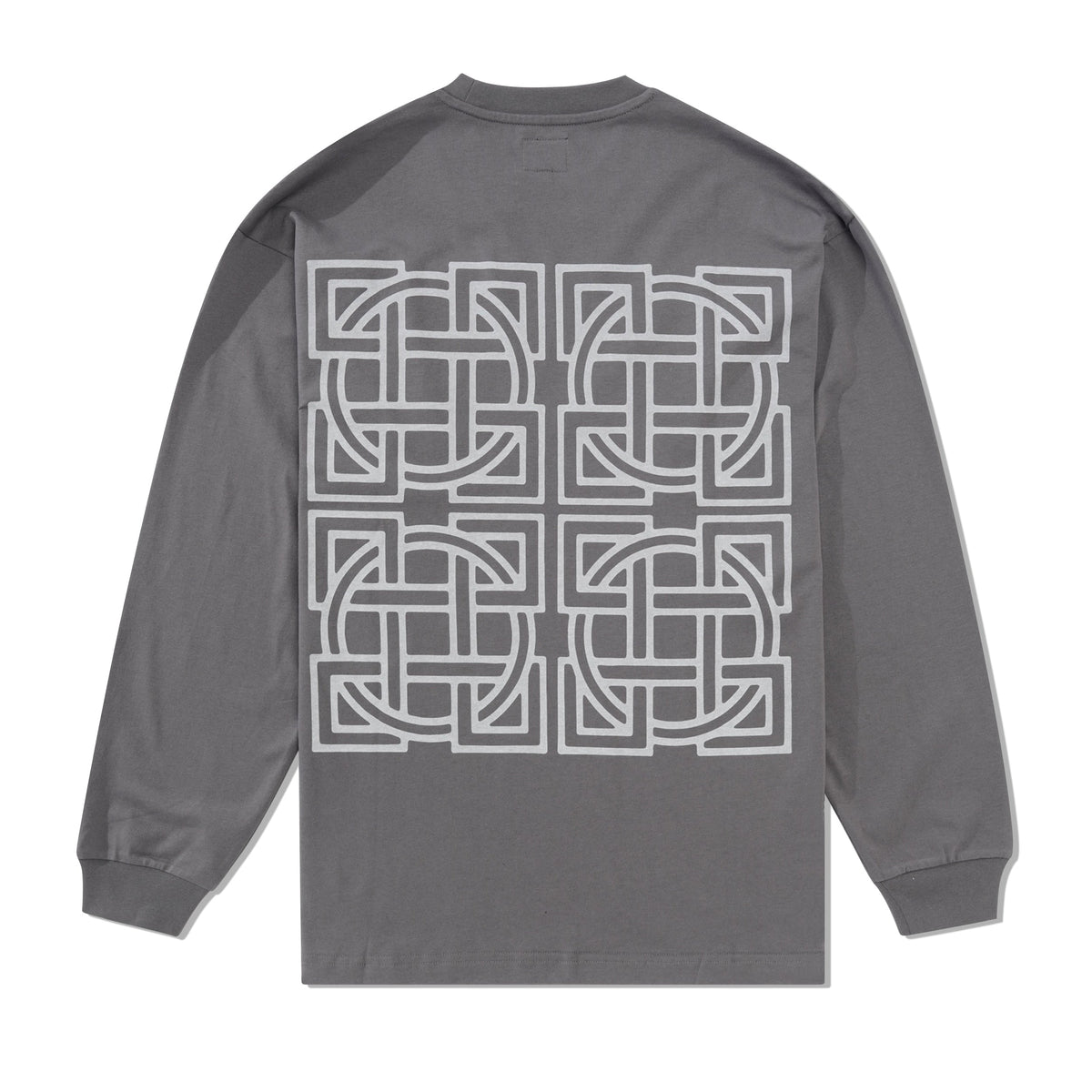 Cross Lattice L/S Tee, Charcoal