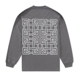 Cross Lattice L/S Tee, Charcoal