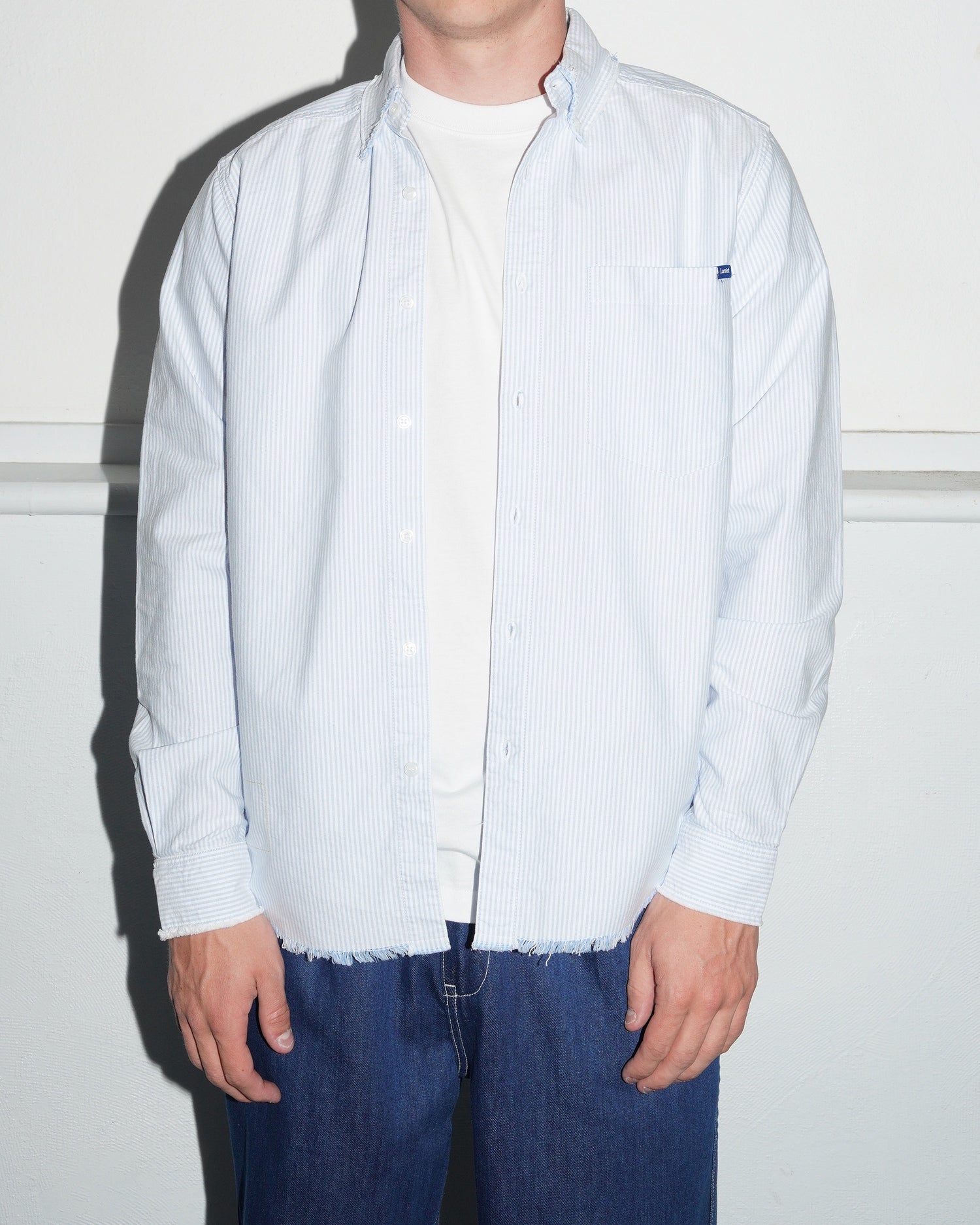 Frayed Oxford Shirt, Blue