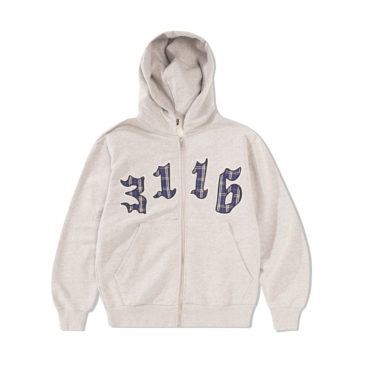 3116 Premium Zip-Thru Pullover Hood, Grey