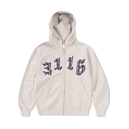 3116 Premium Zip-Thru Pullover Hood, Grey