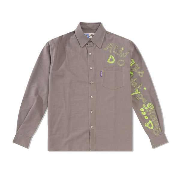 Always Do What You Should Do Handstyle L/S Shirt, Grey