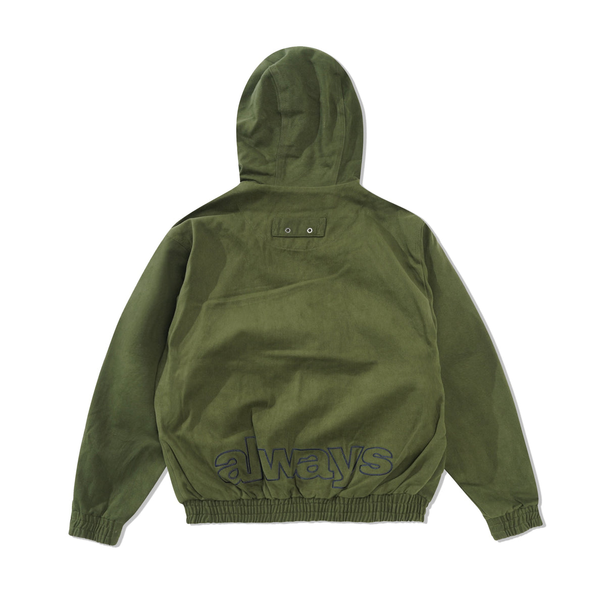 Two Tone Canvas Bomber Jacket, Green