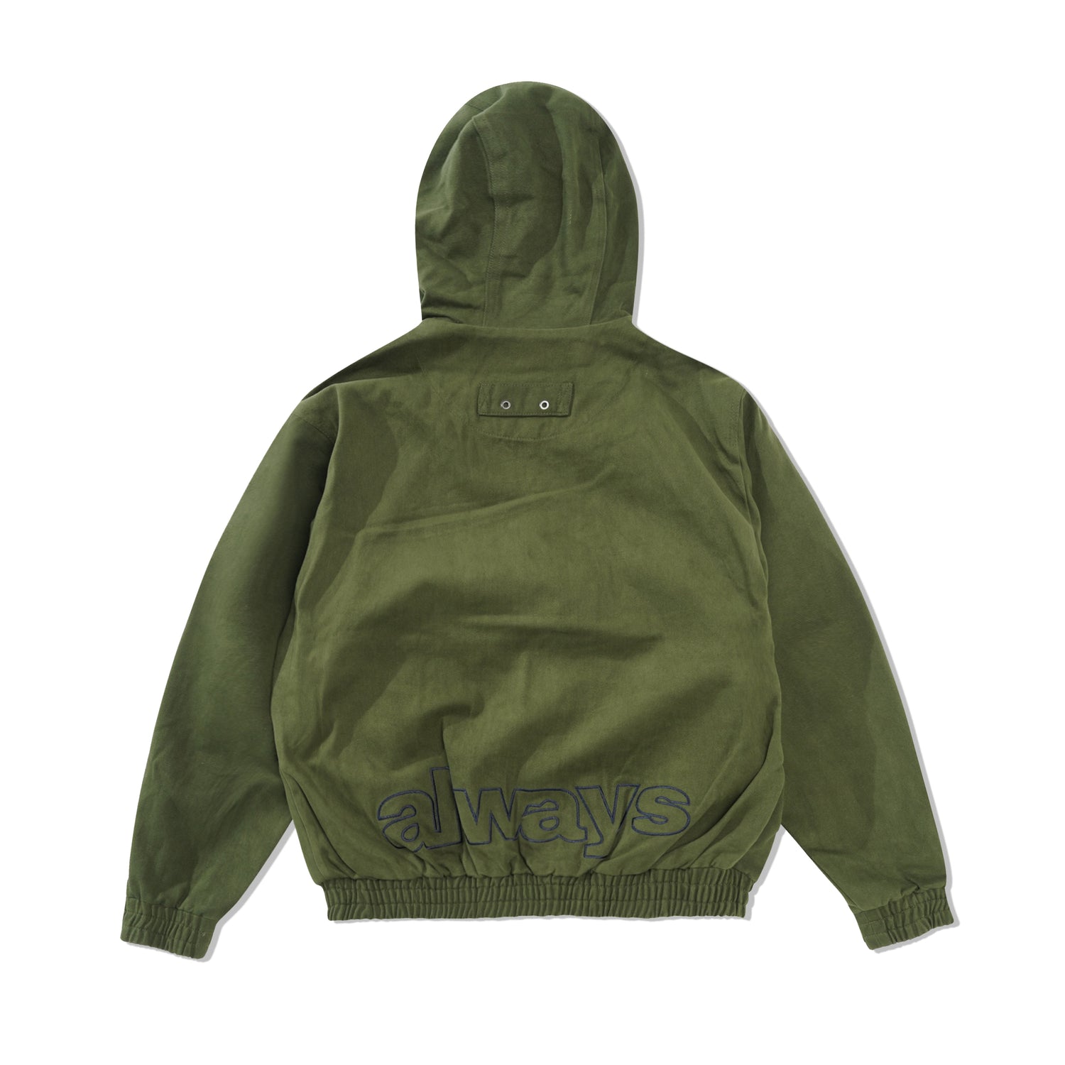Two Tone Canvas Bomber Jacket, Green