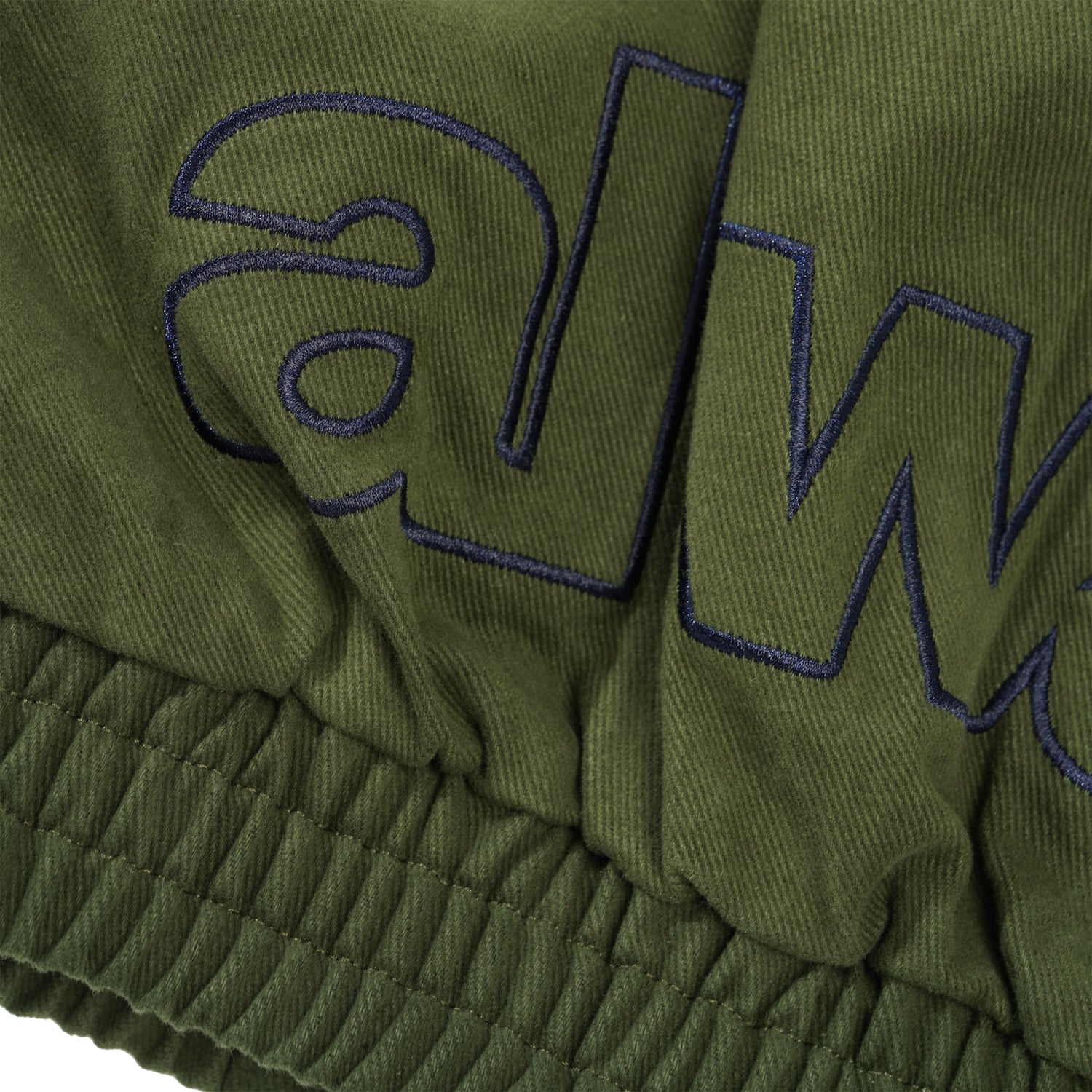 Two Tone Canvas Bomber Jacket, Green