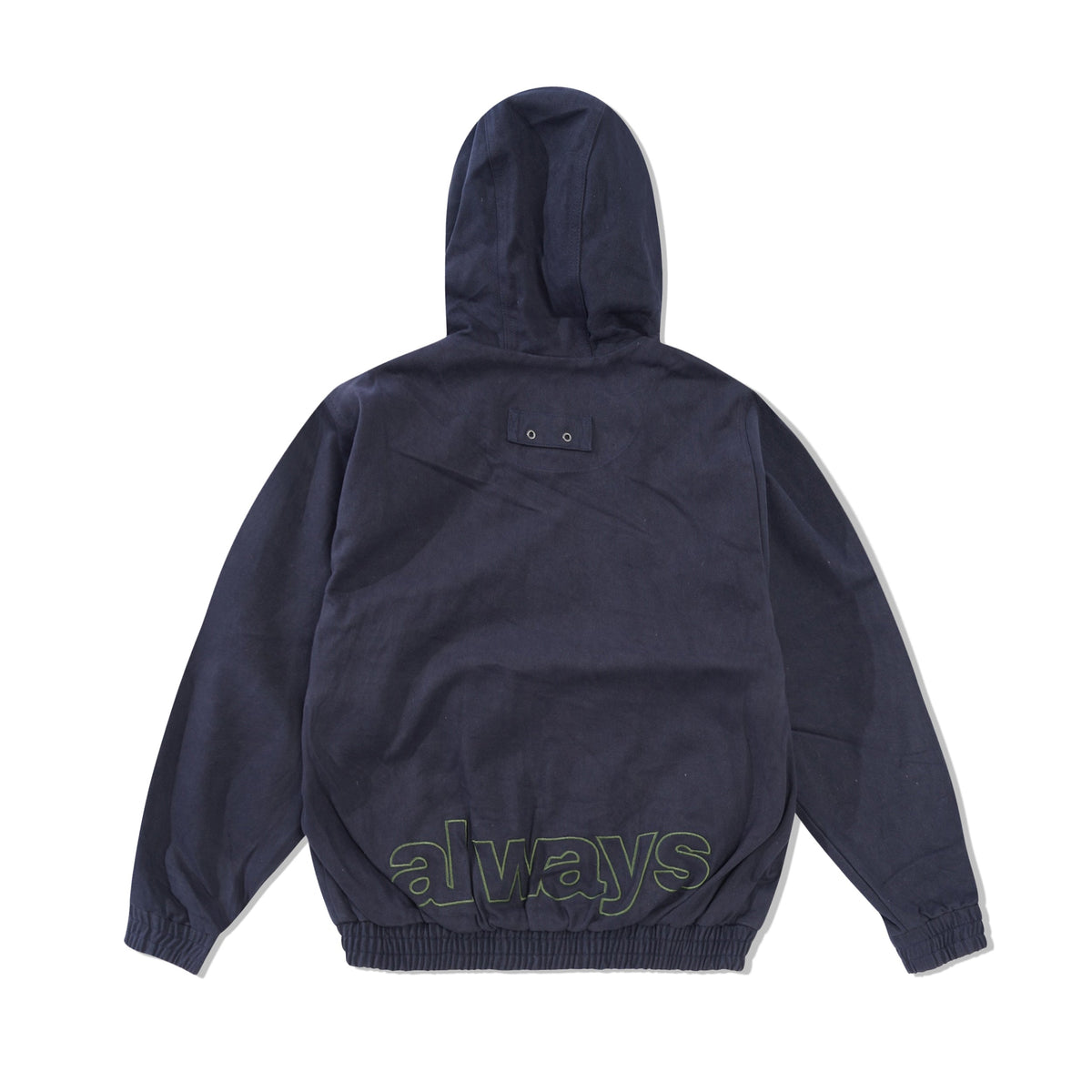 Two Tone Canvas Bomber Jacket, Navy