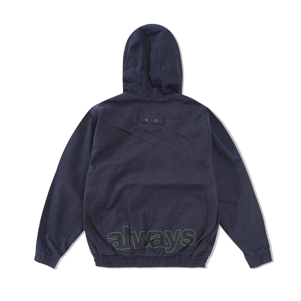 Always Do What You Should Do Two Tone Canvas Bomber Jacket, Navy