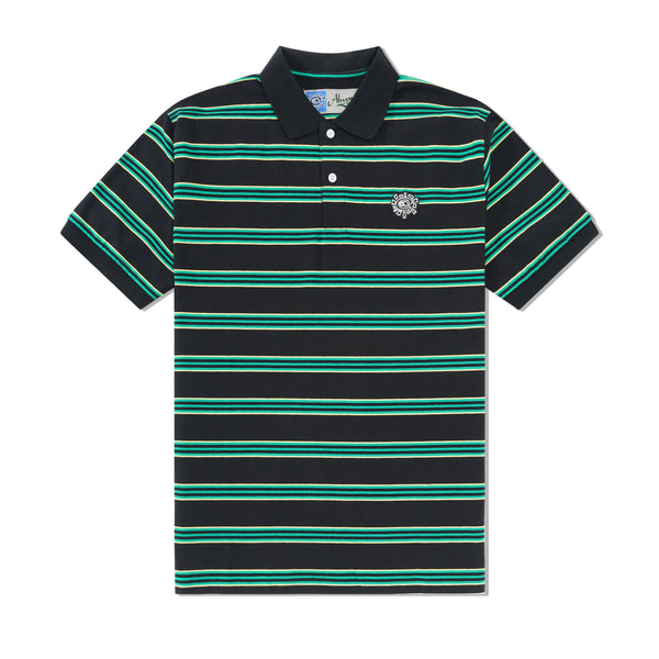 Always Do What You Should Do Educated Applique Polo Shirt, Black / Green