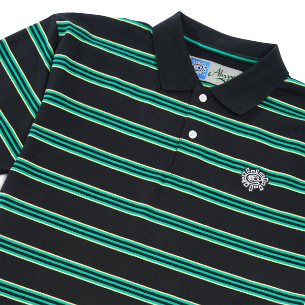 Always Do What You Should Do Educated Applique Polo Shirt, Black / Green